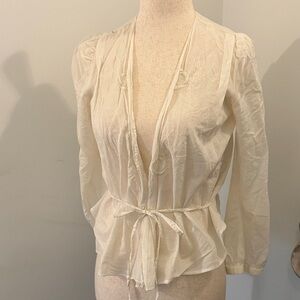 Vintage Gap Lightweight Open Tie Blouse